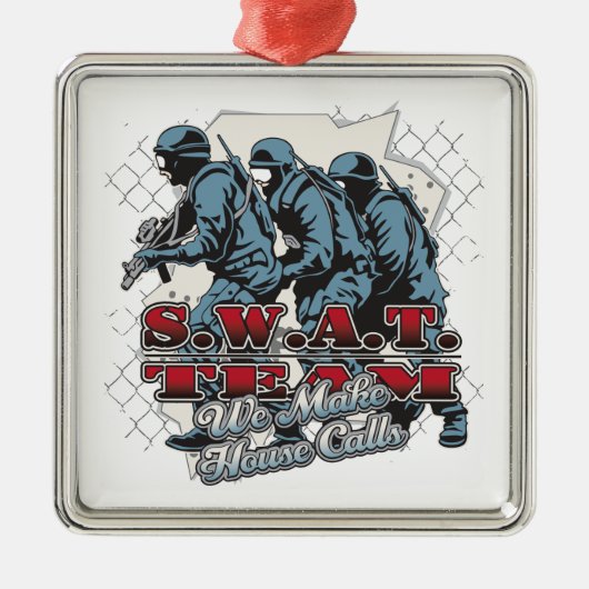 SWAT Team House Metalen Ornament (Voorkant)