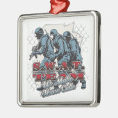 SWAT Team House Metalen Ornament (Links)