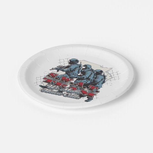 SWAT Team House Papieren Bordje (Gekanteld)