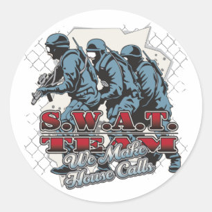 SWAT Team House Ronde Sticker
