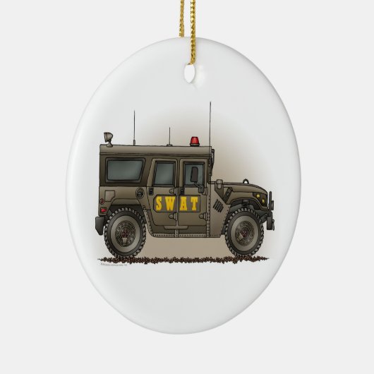 SWAT Team Hummer Police Car Ornament (Rechts)