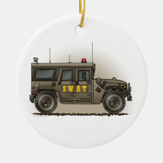 SWAT Team Hummer Police Car Ornament (Voorkant)
