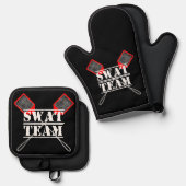 SWAT Team Oven Mitt en Pothouders Ovenwant & Pannenlap Set (Voorkant / Achterkant)