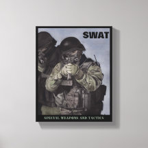 SWAT Team Police print originele Waterverf Miranda