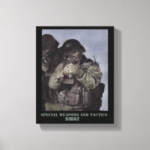 SWAT Team Police print originele Waterverf Miranda