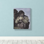 SWAT Team Politie Originele Kunst op Canvas Print (Insitu (Houten vloer))
