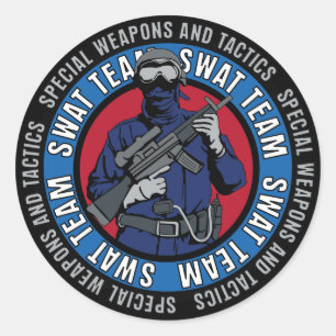 SWAT-team Ronde Sticker