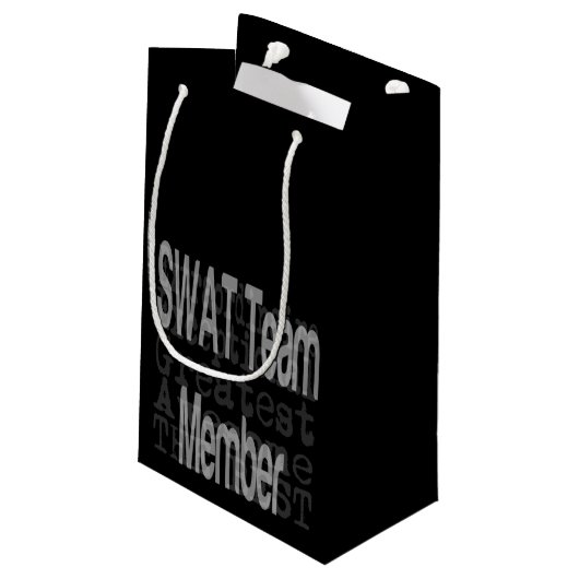 SWAT teamlid buitengewone kleine geschenkzak Klein Cadeauzakje (Achterkant Gekanteld)