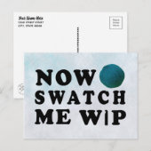 Swatch Me WIP Gehaakte Blauwgroen garenambachten Briefkaart (Voorkant / Achterkant)