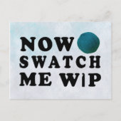 Swatch Me WIP Gehaakte Blauwgroen garenambachten Briefkaart (Voorkant)