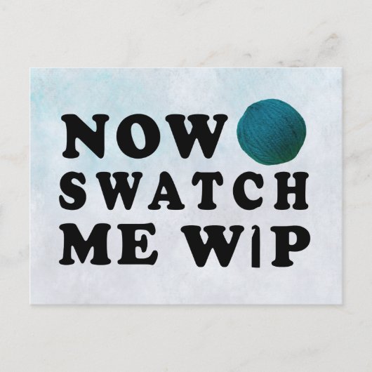 Swatch Me WIP Gehaakte Blauwgroen garenambachten Briefkaart (Voorkant)