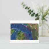 Swath van blauw abstract briefkaart (Staand voorkant)