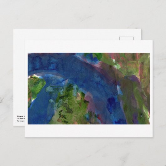 Swath van blauw abstract briefkaart (Voorkant / Achterkant)