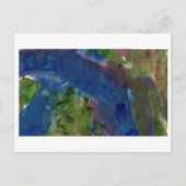 Swath van blauw abstract briefkaart (Voorkant)