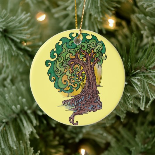 Sway Fancy Keramisch Ornament (Boom)