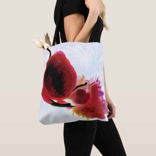 Swaying Red Anemone Tas (Dichtbij)