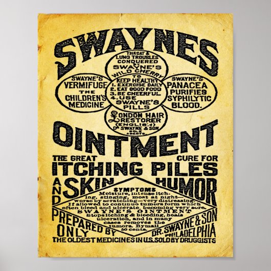 Swaynes Ointment Advertisement Print (Voorkant)