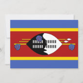 Swazi-vlag, vlag van het huwelijk van Eswatini Kaart (Achterkant)
