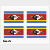 Swazi-vlag, vlag van Swaziland Rechthoekige Sticker (Vel)