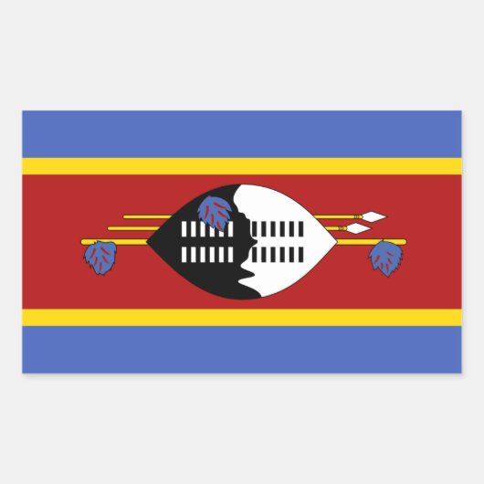 Swazi-vlag, vlag van Swaziland Rechthoekige Sticker (Voorkant)