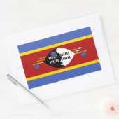 Swazi-vlag, vlag van Swaziland Rechthoekige Sticker (Envelop)