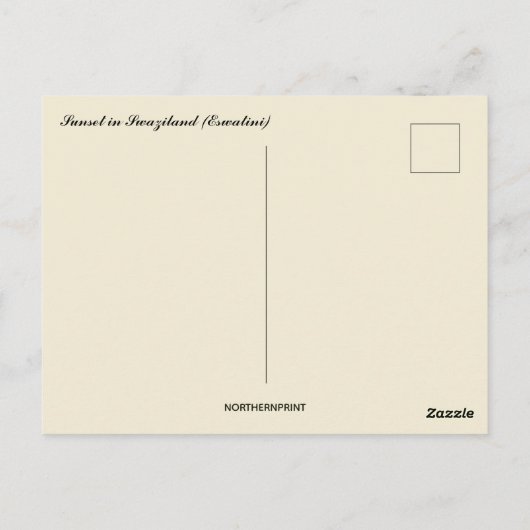 Swaziland Briefkaart (Achterkant)