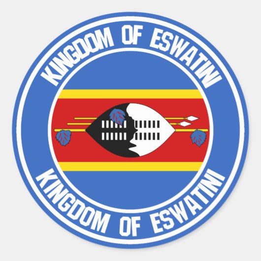 Swaziland ( Eswatini ) Ronde emblem Sticker (Voorkant)