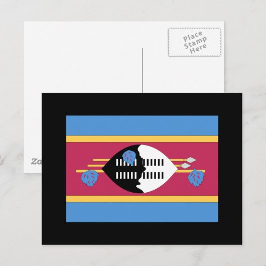 Swaziland Flag Briefkaart (Voorkant / Achterkant)