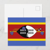 Swaziland Flag Briefkaart (Voorkant / Achterkant)
