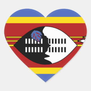 Swaziland Flag Hart Sticker
