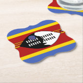 Swaziland Flag Kartonnen Onderzetters (Gekanteld)