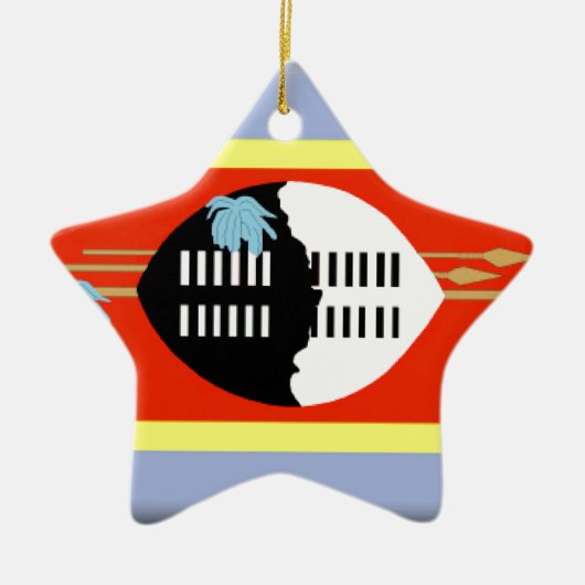 Swaziland Flag Keramisch Ornament (Voorkant)