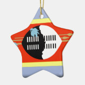Swaziland Flag Keramisch Ornament (Links)