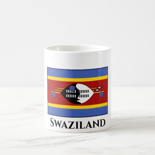 Swaziland Flag Koffiemok (Center)
