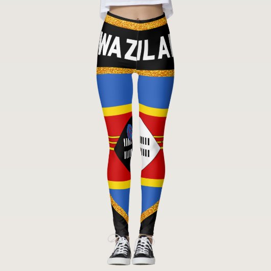 Swaziland Flag Leggings (Voorkant)