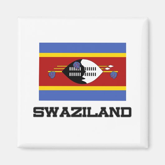 Swaziland Flag Magneet (Voorkant)