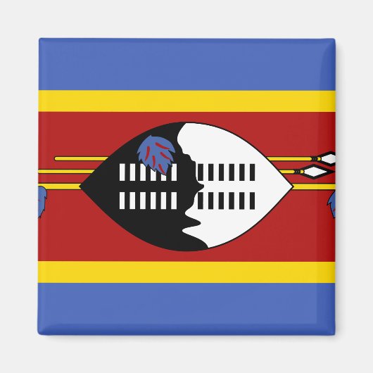 Swaziland Flag Magneet (Voorkant)