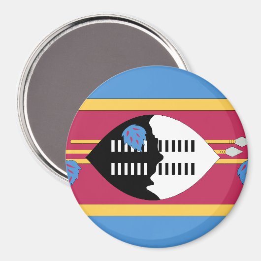 Swaziland Flag Magneet (Voorkant / Achterkant)