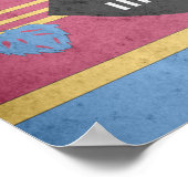 Swaziland Flag Poster (Hoek)