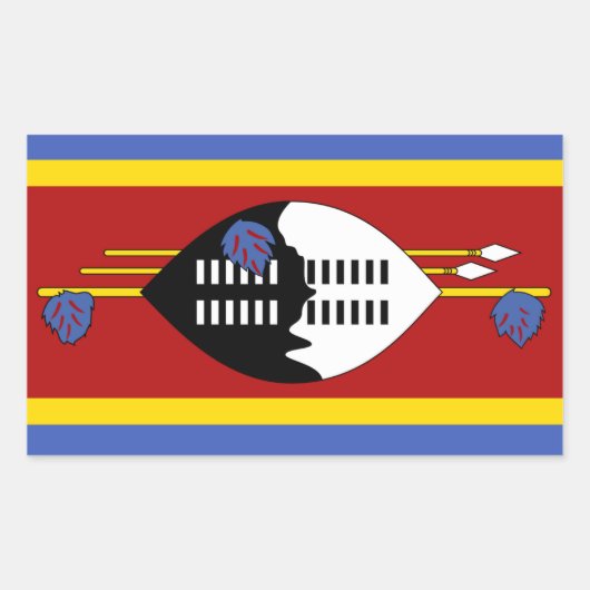 Swaziland Flag Rechthoekige Sticker (Voorkant)