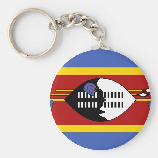 Swaziland Flag Sleutelhanger (Voorkant)