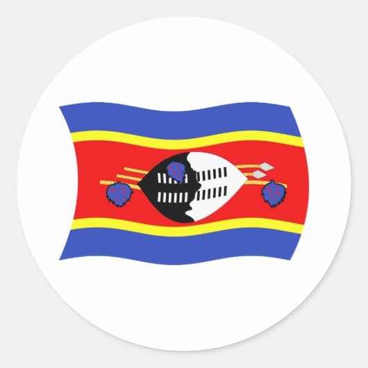 Swaziland Flag Sticker (Voorkant)
