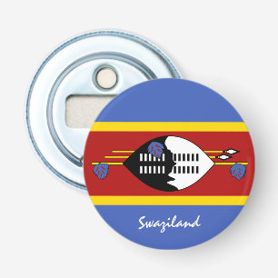 Swaziland Flag & Swaziland party/sport drink Bot Button Flesopener