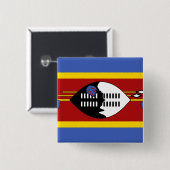 Swaziland Flag Vierkante Button 5,1 Cm (Voorkant /achterkant)