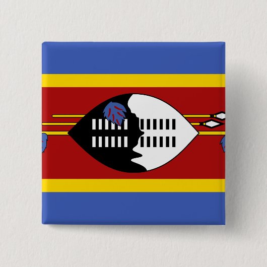 Swaziland Flag Vierkante Button 5,1 Cm (Voorkant)