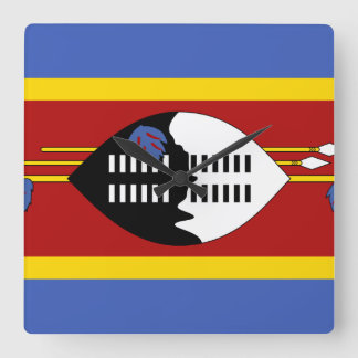 Swaziland Flag Vierkante Klok
