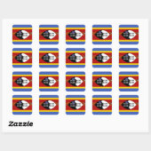 Swaziland Flag Vierkante Sticker (Vel)