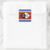 Swaziland Flag Vierkante Sticker (Tas)