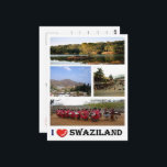 Swaziland - Ik hou van - Briefkaart<br><div class="desc">Hier vind je het souvenir van je vakantie. Deze categorie bevat souvenirs van vele plaatsen in: SZ0008 - Afrika - Swaziland - I Love. Verbaasd vrienden en familieleden met de unieke souvenirs van je geweldige reis! Probeer ons!</div>