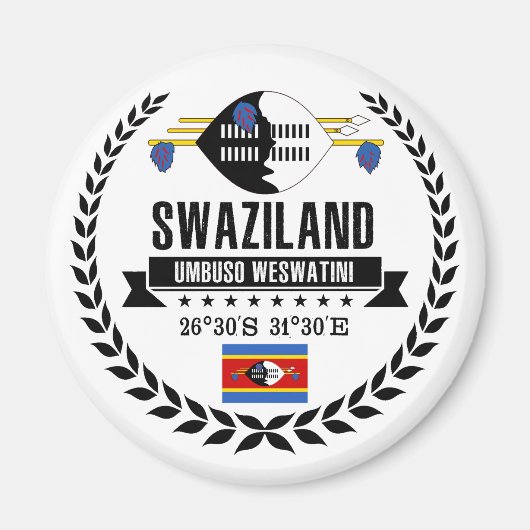 Swaziland Magneet (Voorkant)